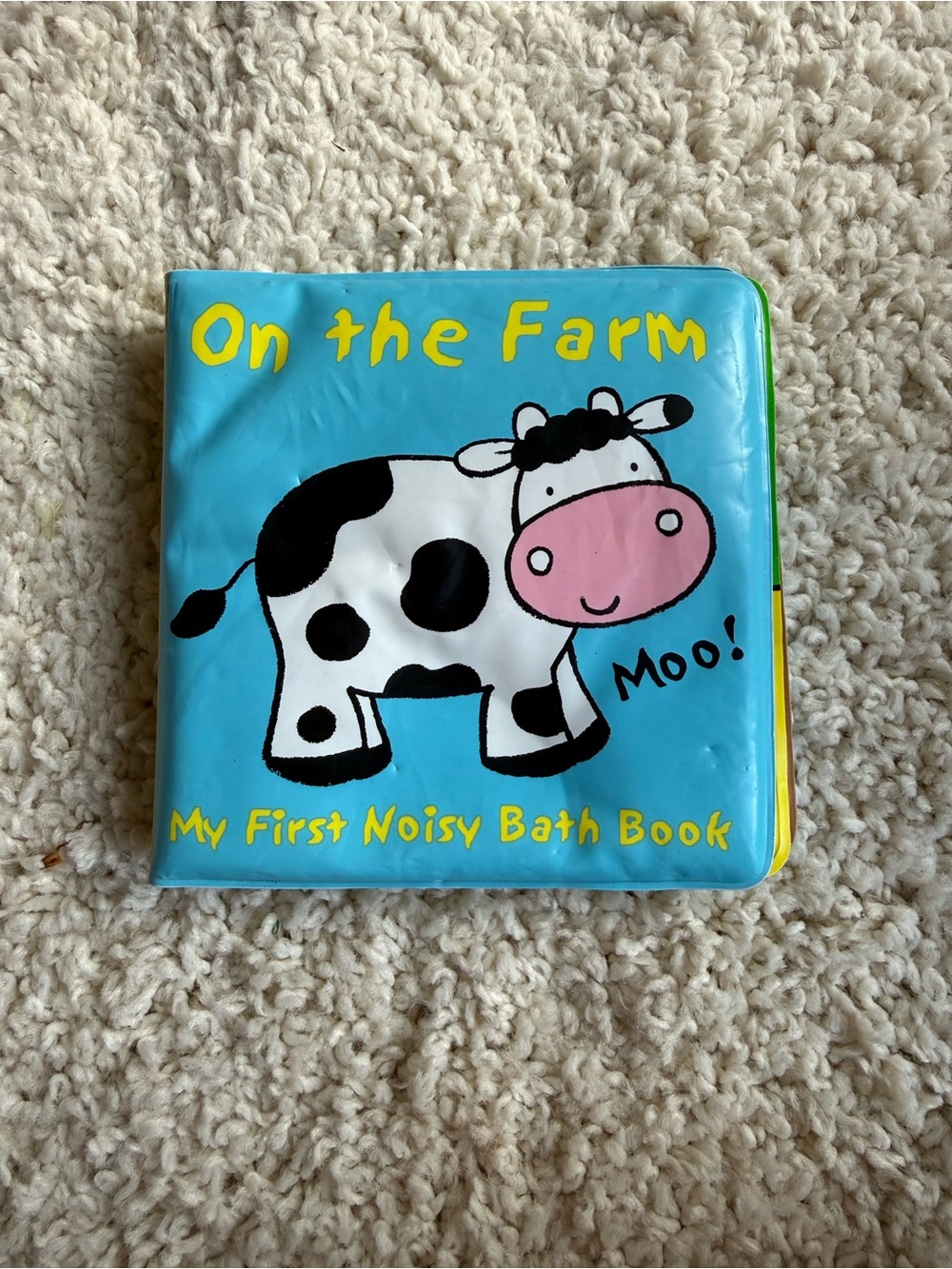 Baby bath book on the farm my first noisy bath book waterproof rattle